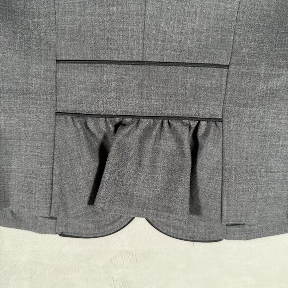 Bebe Blazer Women Size 6 Gray Wool Blend One-Button Office Jacket Lined EUC - Picture 13 of 13